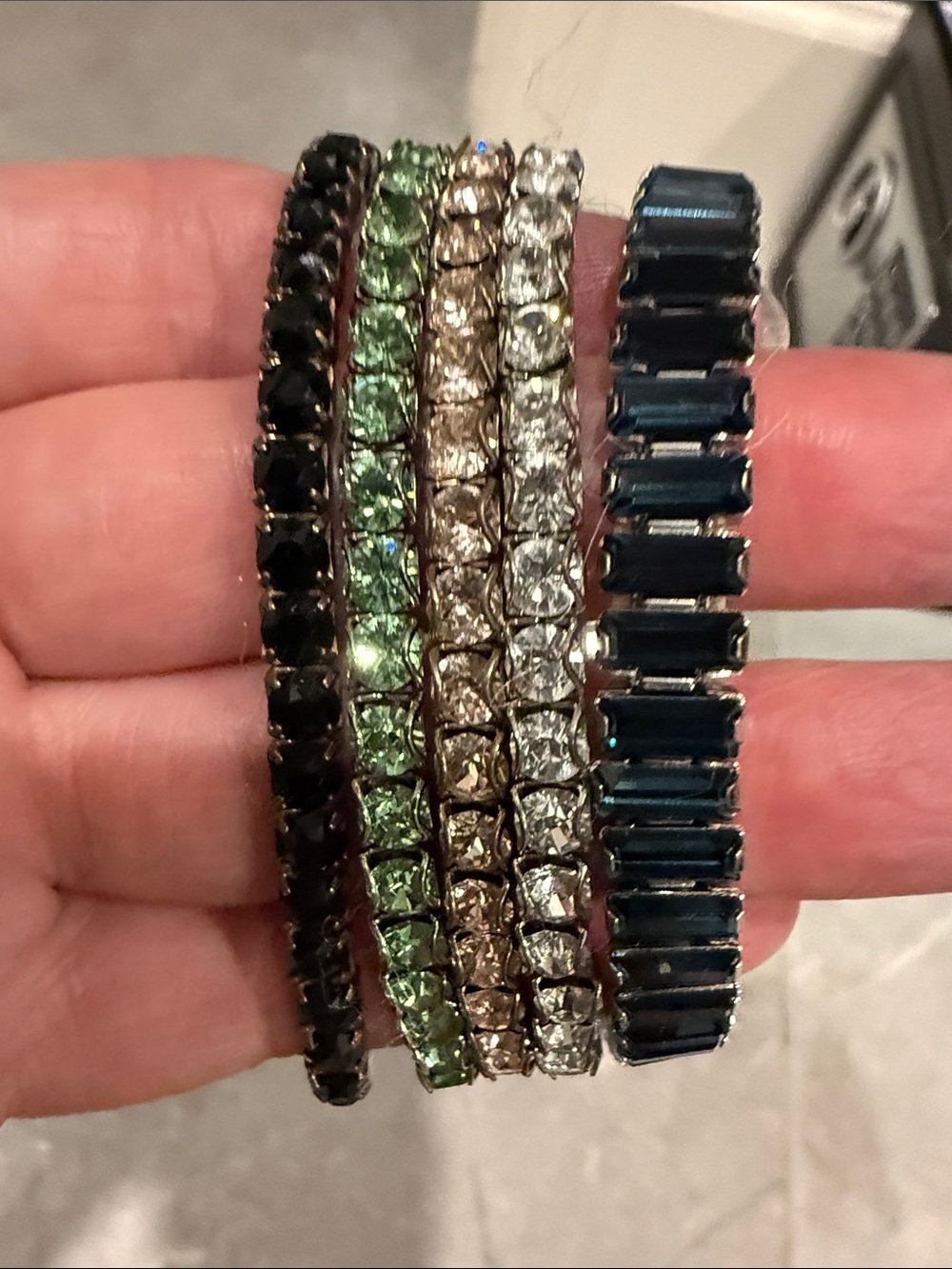 Touchstone Crystal Stretch Bracelets